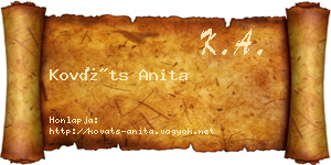 Kováts Anita névjegykártya
